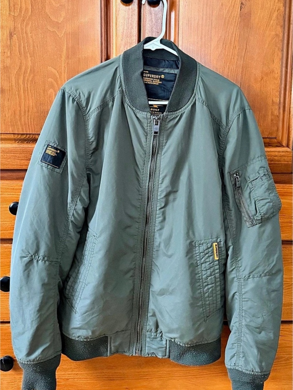 Superdry MA-1 Flight Bomber Jacket Men's Bomber Jacket in Green Size L